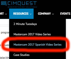 Mastercam videos in Spanish