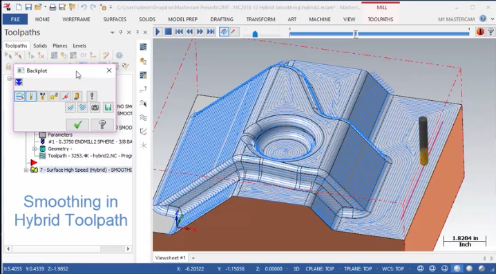 Mastercam 2018 Hybrid Smoothing