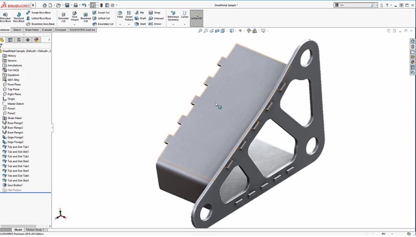 SolidWorks 2018 Tab and Slot