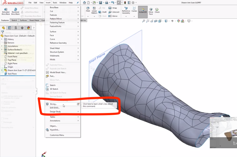 mastercam 2019 slice curve