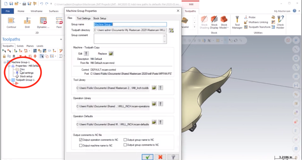 mastercam 2019 extend pocket toolpath