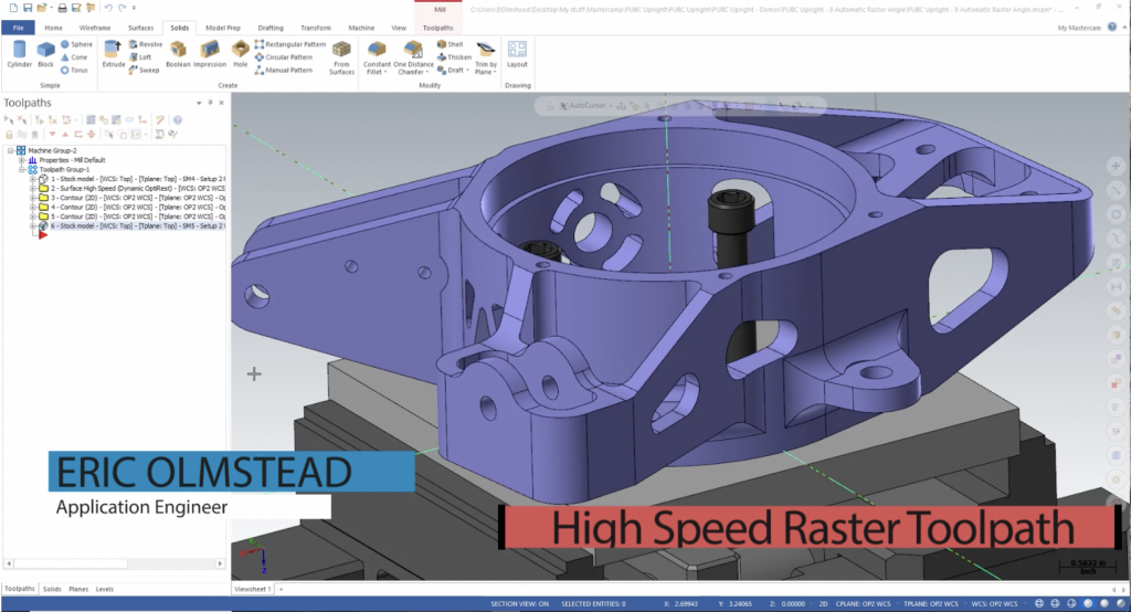 Mastercam High Speed Raster Toolpaths