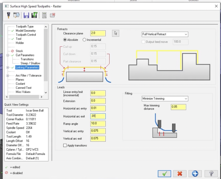 Mastercam High Speed Raster Toolpaths