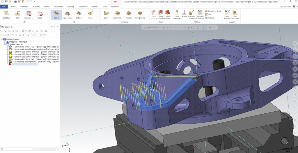 Mastercam High Speed Raster Toolpaths