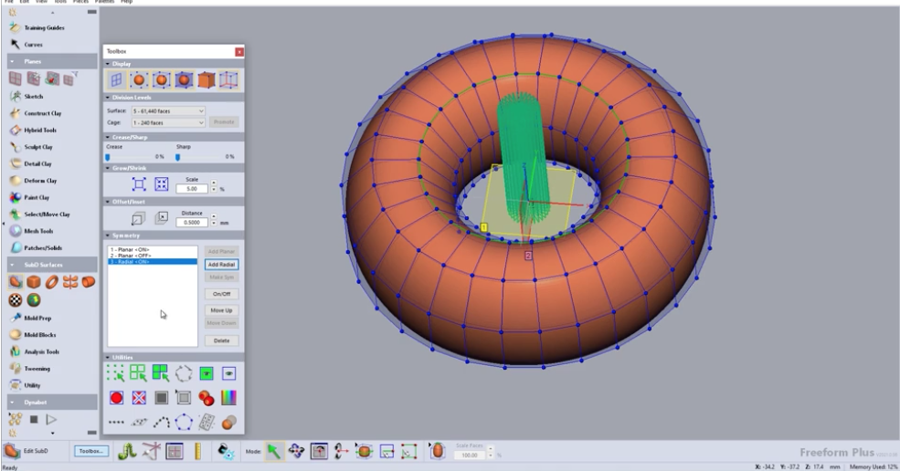 Modeling a Car Tire with Geomagic Freeform