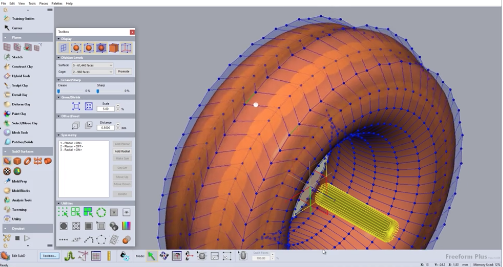 Modeling a Car Tire with Geomagic Freeform