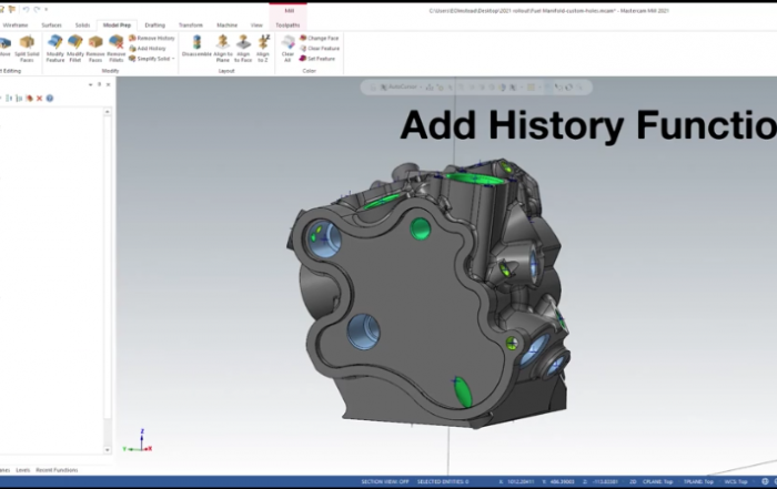 Mastercam Add Solid History Function