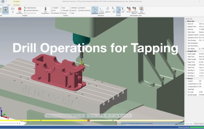 Mastercam Drill Operations for Tapping