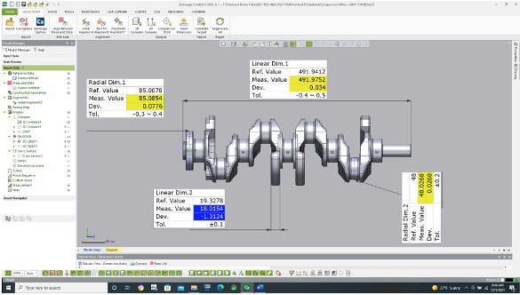 Inspecting using Control X without a nominal CAD model