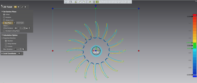 Performing 2D Twist Angle Analysis in Control X