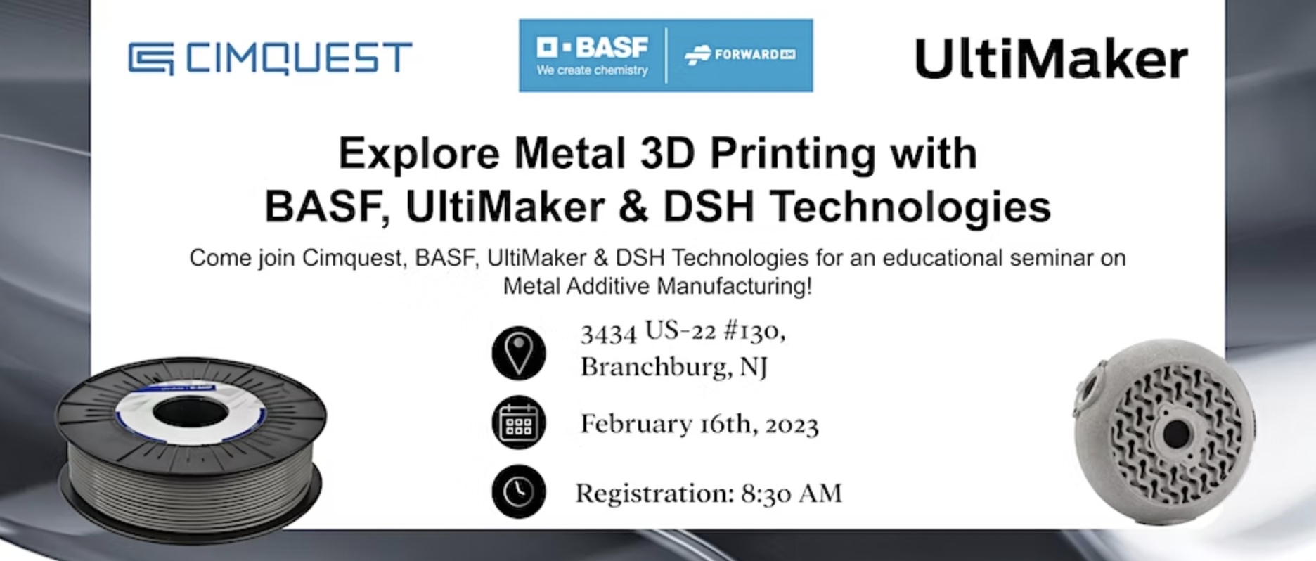 Explore 3D metal manufacturing event