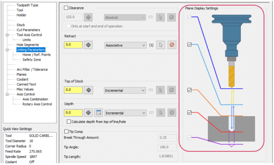 Mastercam 2024 Viewing Graphical Planes and Geometry Color with Toolpaths