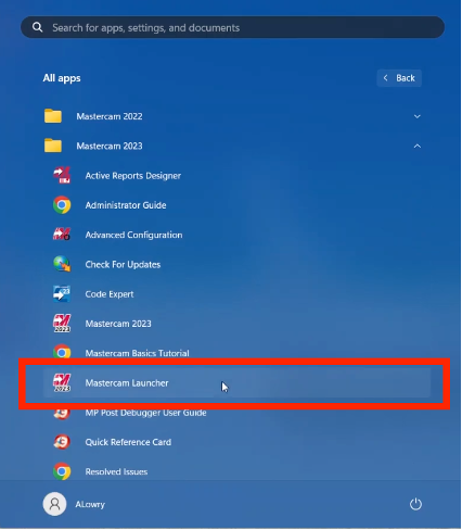 Mastercam Launcher