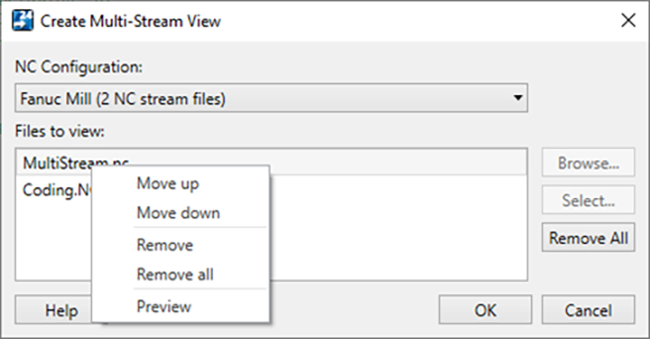 Mastercam Multi-Stream Views
