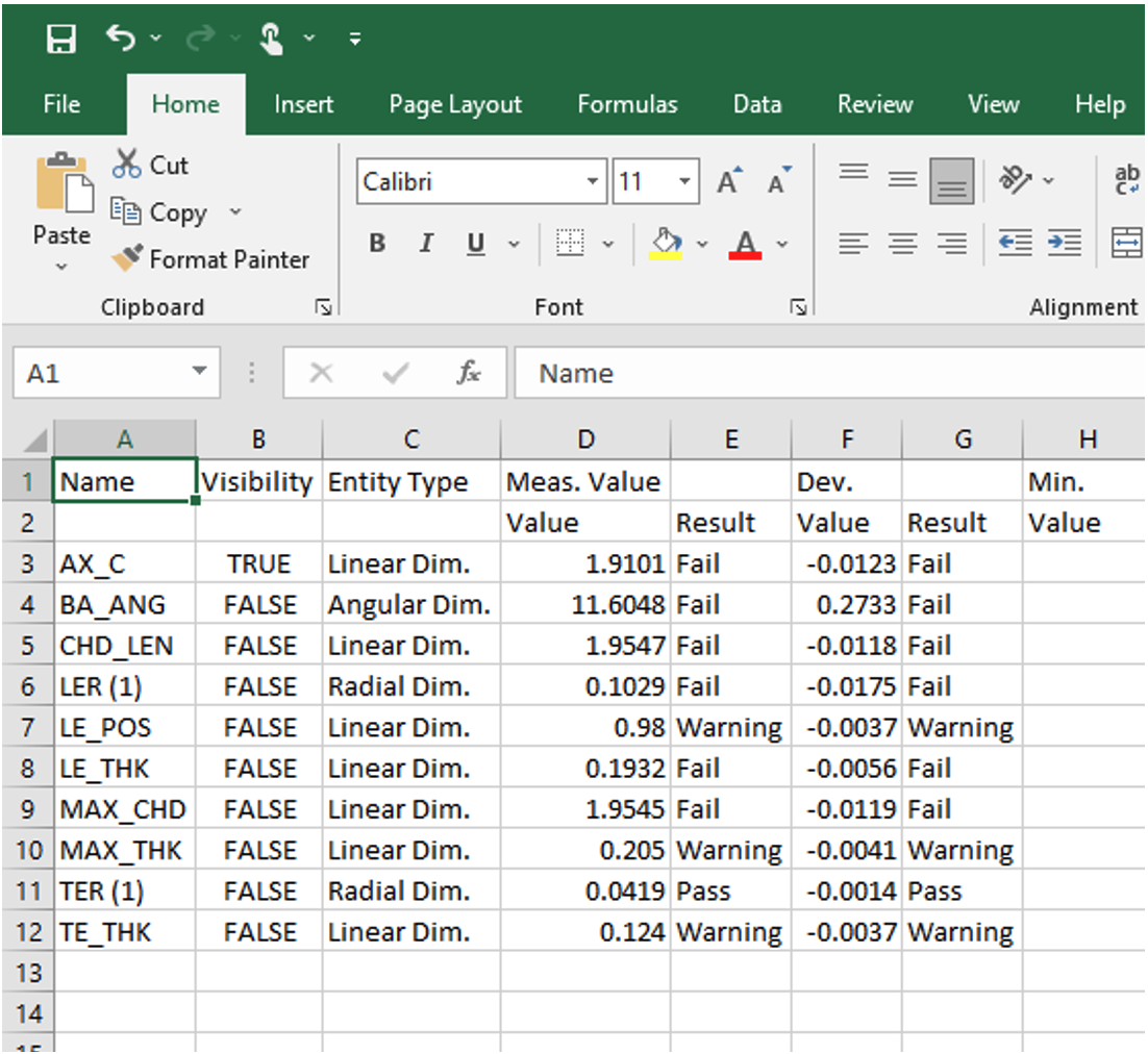 Exporting Control X Data to a Spreadsheet