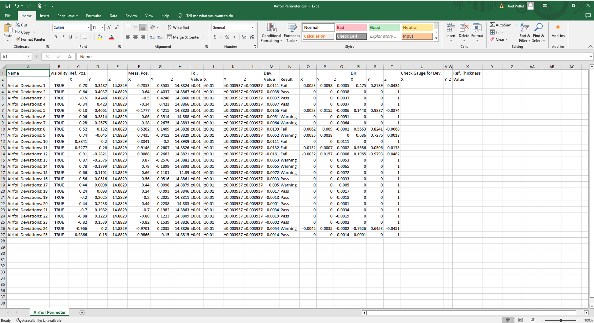 Exporting Control X Data to a Spreadsheet