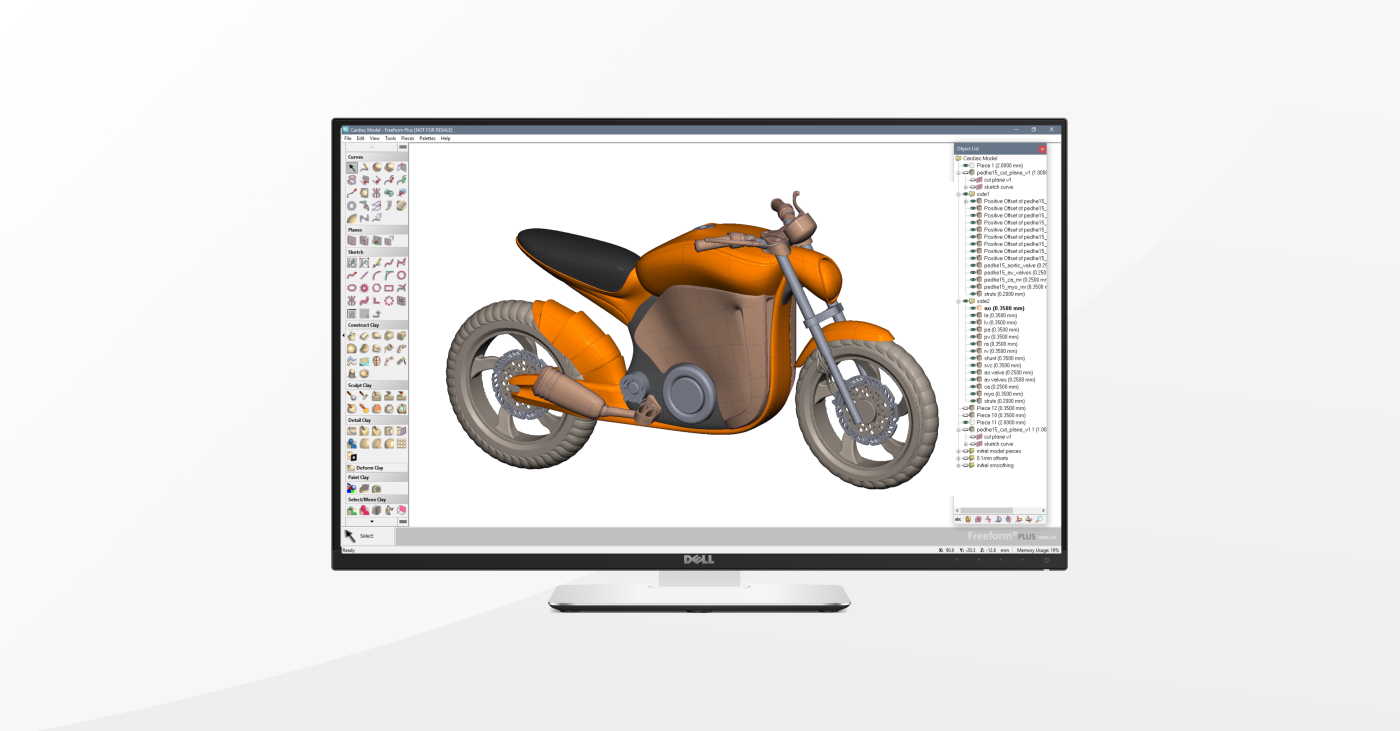 Scan of a real motorcycle to made into a toy.