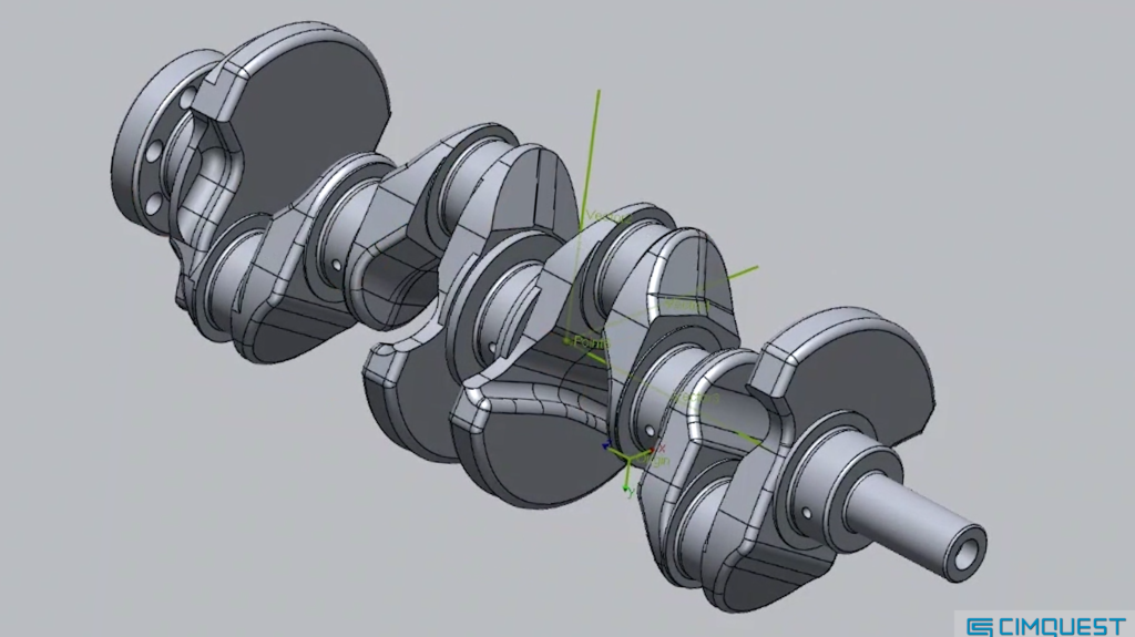 Model of a crankshaft.